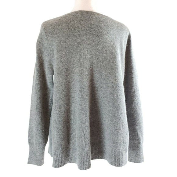 Victorias Secret Size M Gray Boxy Nylon Rabbit Wool Sweater Slouchy Cozy Casual - Picture 4 of 10